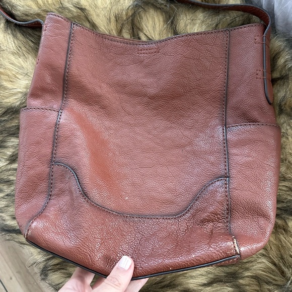 Frye Rich Brown Leather Shoulder Bag - Picture 10 of 11